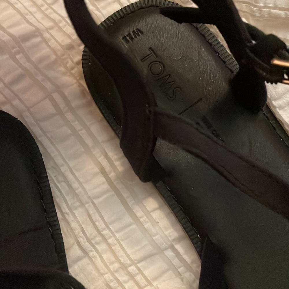 Toms Lexie Black Canvas/Geometric Woven Sandal. Size 11. NWOT🔹FIRM🔹 - Picture 2 of 13